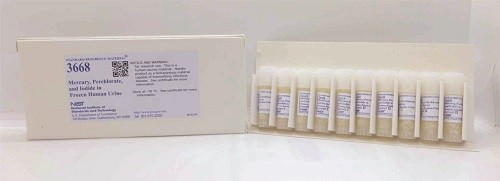 SRM 3668  冷冻人尿中的汞、高氯酸盐和碘化物标准品
