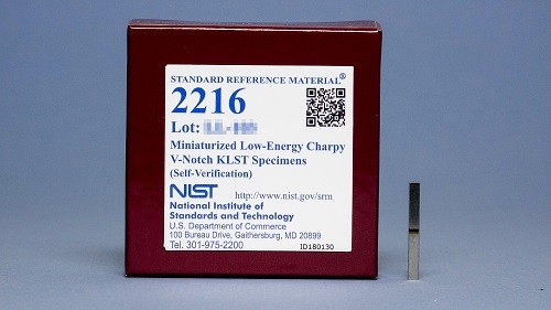 SRM 2216  小型化低能Charpy V-缺口KLST样品(自验证)