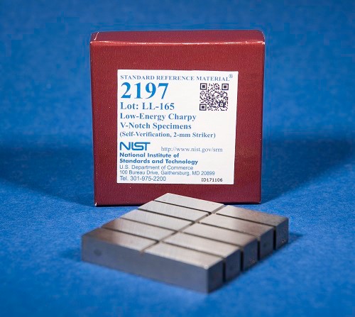 SRM 2197  低能量Charpy V-缺口样本(自验证，2毫米射手)