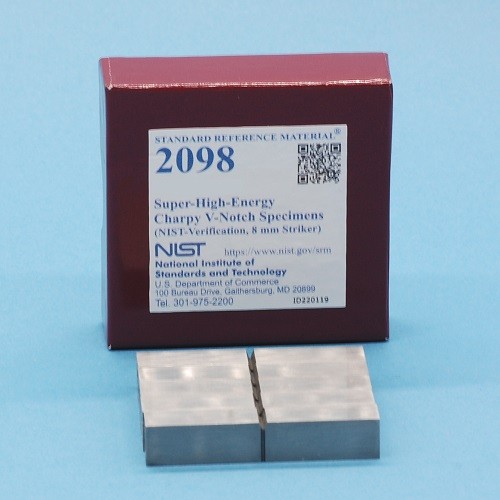 SRM 2098  超高能量Charpy V-缺口样本(NIST-验证，8毫米射手)